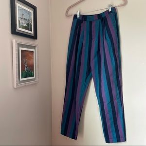 Urban Outfitters Purple and Blue Striped Pants